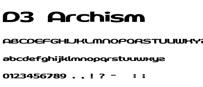 D3 Archism font